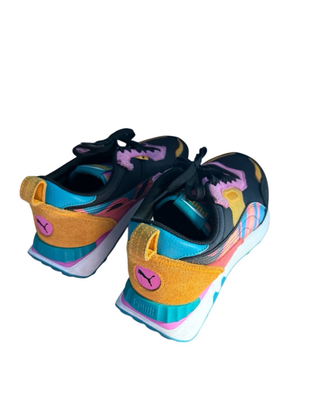 The PUMA Rider FV Lava Sneaker - Black Pink Yellow Turquoise - Picture 10 of 11